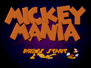 Mickey Mania title screen for Super Famicom